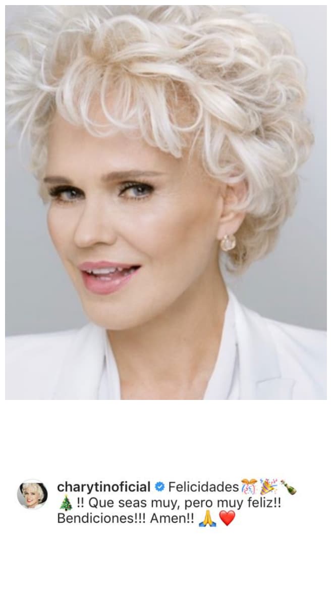 Charytín le envió benidiciones y pura felicidad.