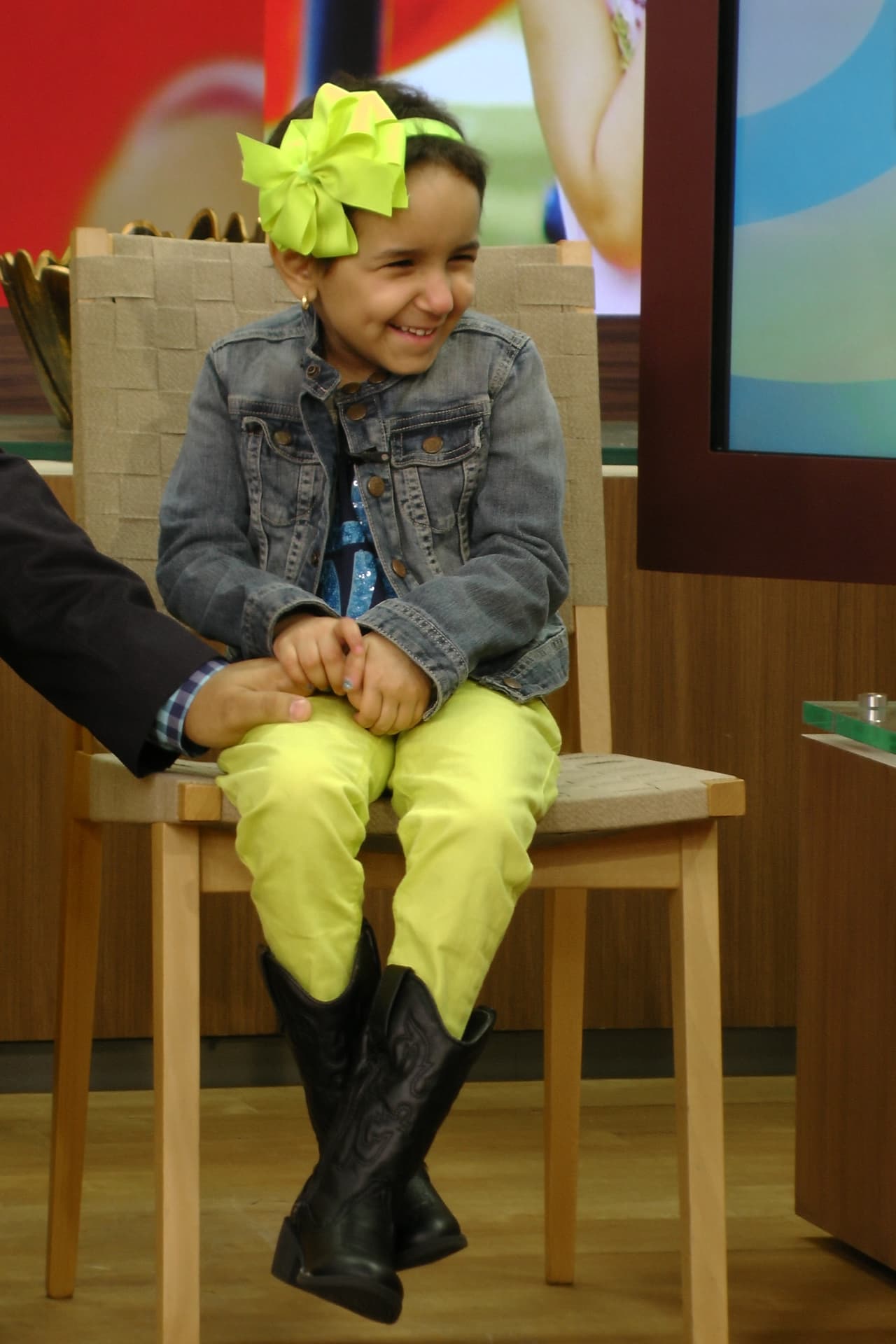 La pequeña no dejaba de sonreír, actitud positiva ante todo.