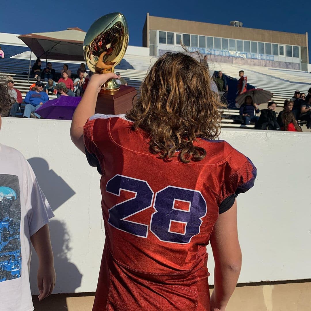 El mismo año se casaron por el civil en Uruguay y dos años más tarde, la pareja tuvo a su hijo José Uberto. El hijo menor de la actriz comparte el gusto por el fútbol americano con su hermano mayor.