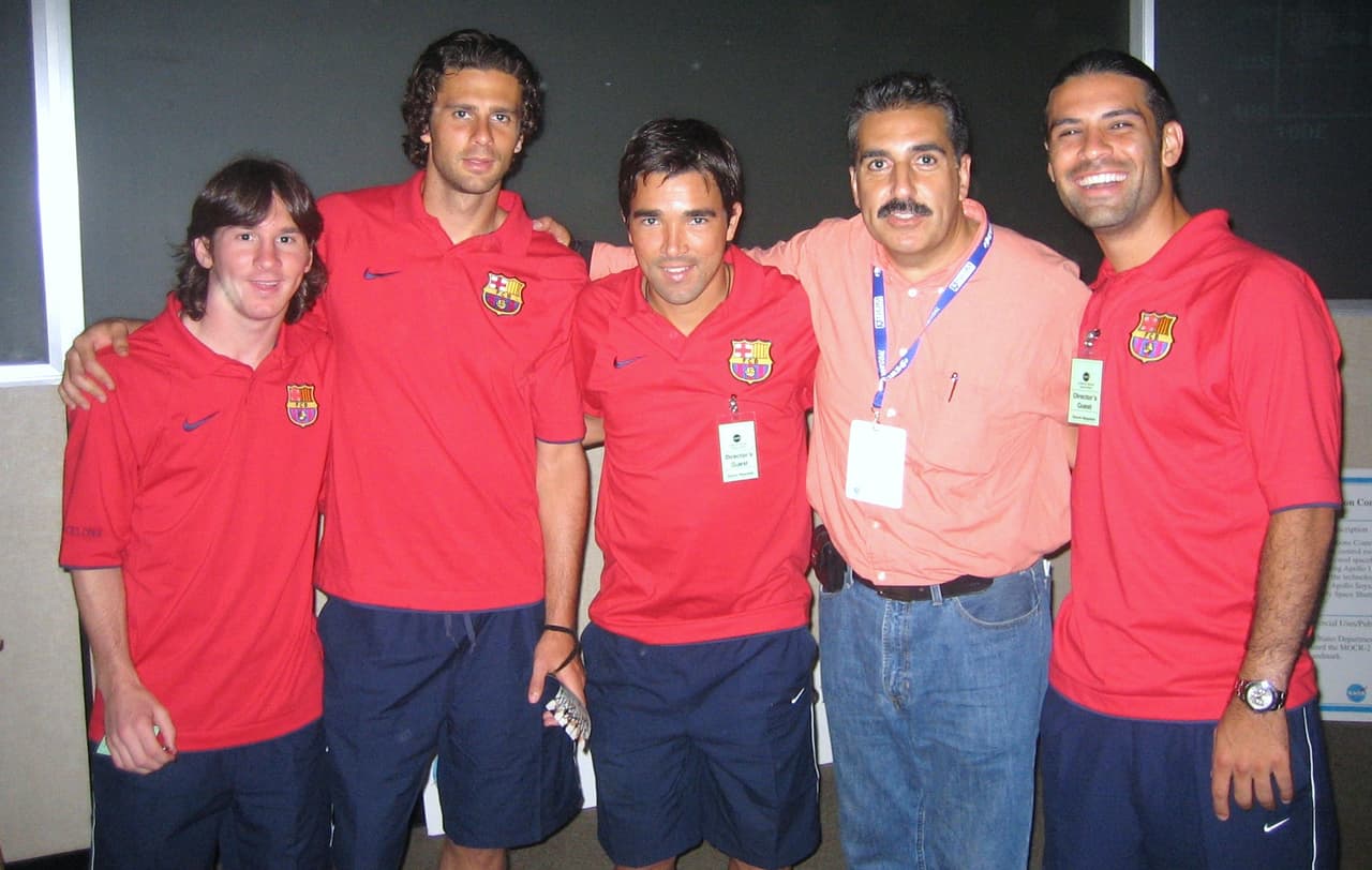 Lionel Messi y Deco.