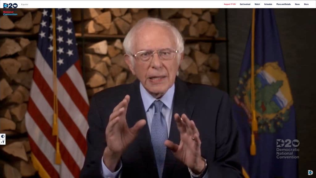 El ex candidato presidencial, el senador por Vermont 
<b><a href="https://www.univision.com/temas/bernie-sanders">Bernie Sanders</a></b>, llamó al ala más progresista del partido a votar por Biden: "
<b>El futuro de nuestra democracia está en juego. El futuro de nuestra economía está en juego. El futuro de nuestro planeta está en juego. </b>Debemos unirnos, derrotar a Donald Trump y elegir a Joe Biden y a Kamala Harris como nuestros próximos presidente y vicepresidenta. 
<b>Amigos, el precio del fracaso es demasiado grande para imaginarlo". </b>