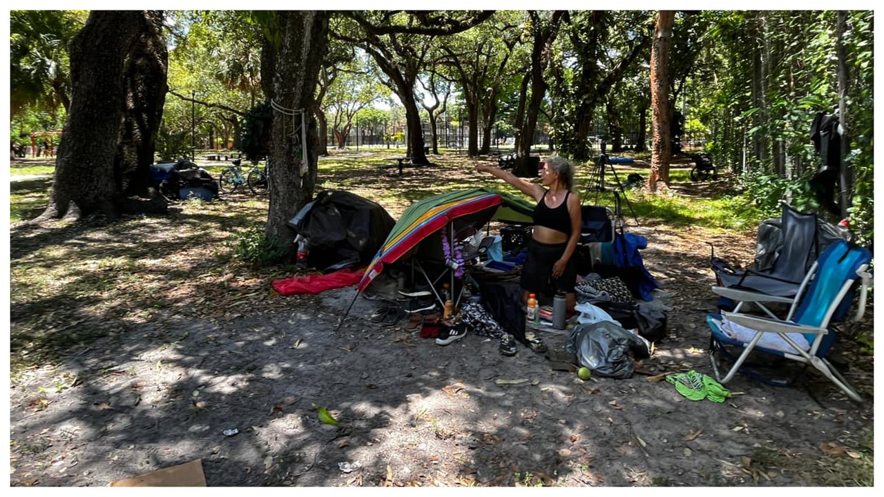Miami: Residentes de Coconut Grove preocupados por campamentos de desamparados en Peacock Park 