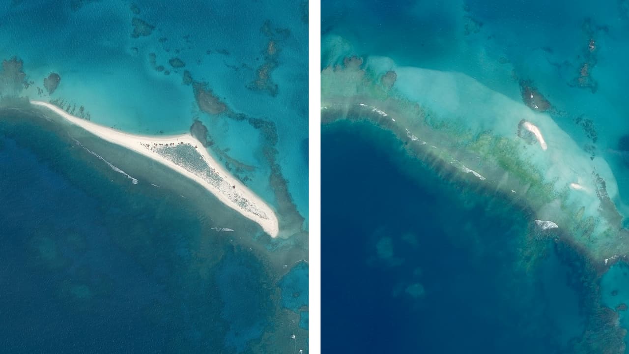 Mira el antes y el después: una isla de Hawaii fue borrada del mapa por un potente huracán 