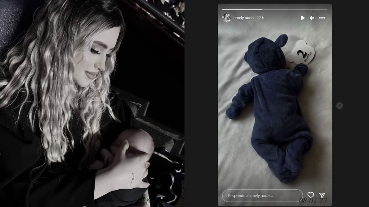 Amely, hermana de Nodal, presume las primeras fotos con su bebé.