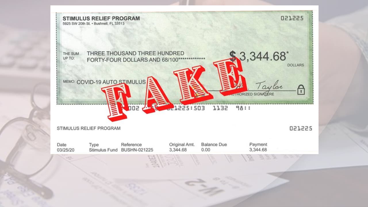 Acusan a compañía de Florida de engañar con cheques falsos del estímulo por el coronavirus 