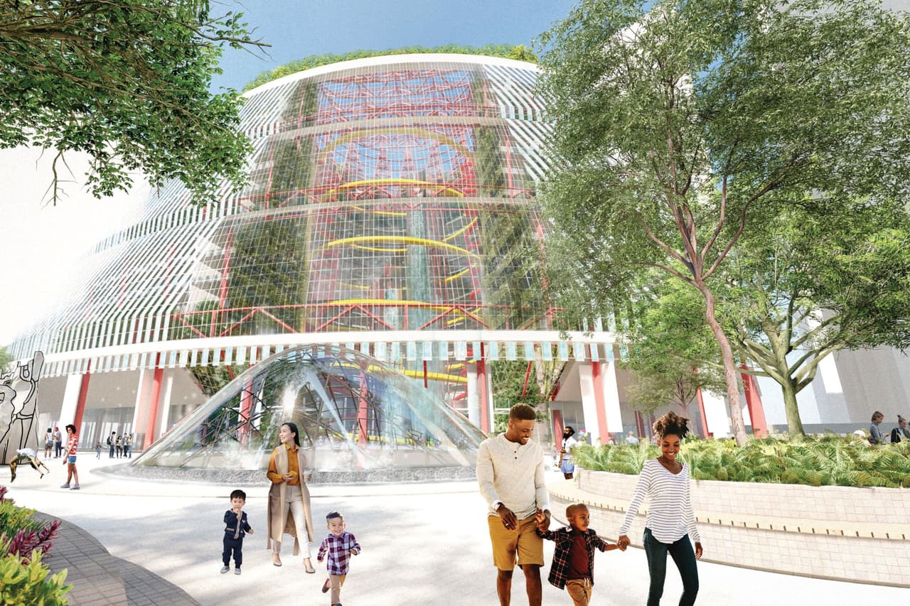 La idea de 
<b>"Public Pool"</b> fue hecha por David Rader, Jerry Johnson, Ryan Monteleagre, y Matt Zelensek la firma de arquitectos Perkins & Will de Chicago.