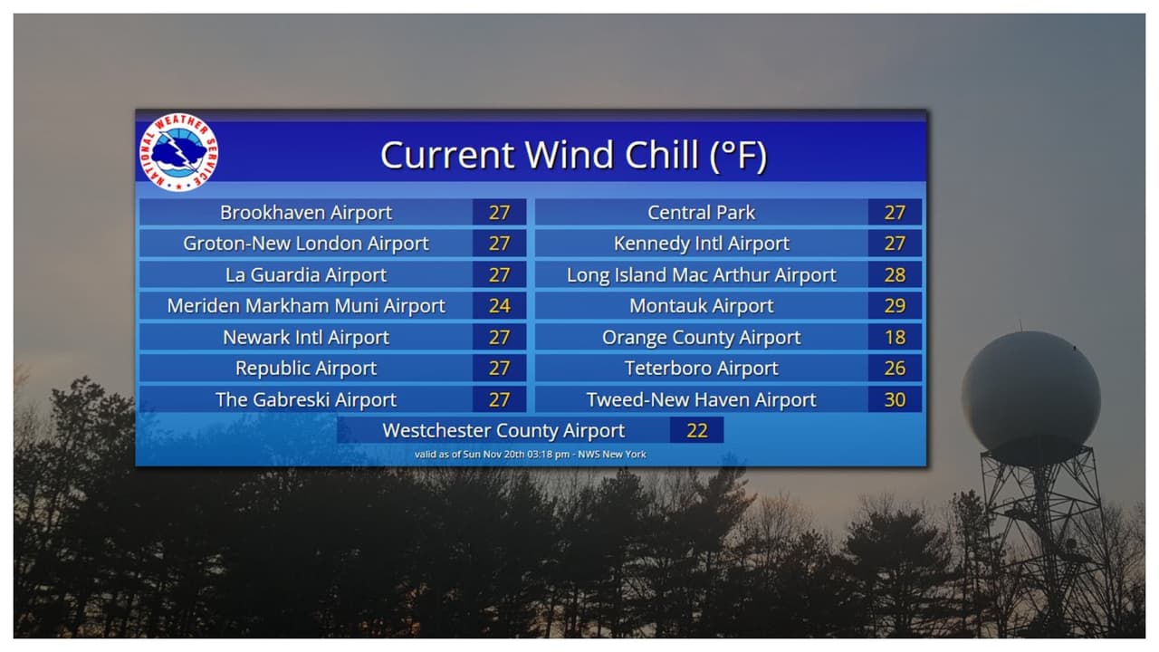 Vientos se unen a las bajas temperaturas en Nueva York 