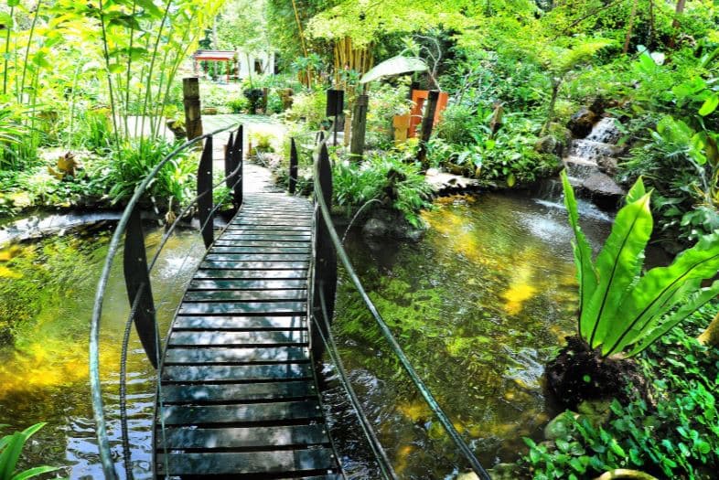 El extenso parque de 172 acres era un antiguo terreno de cantera y fue desarrollada y utilizada para crear el lugar, dejando intacto el resto del área.