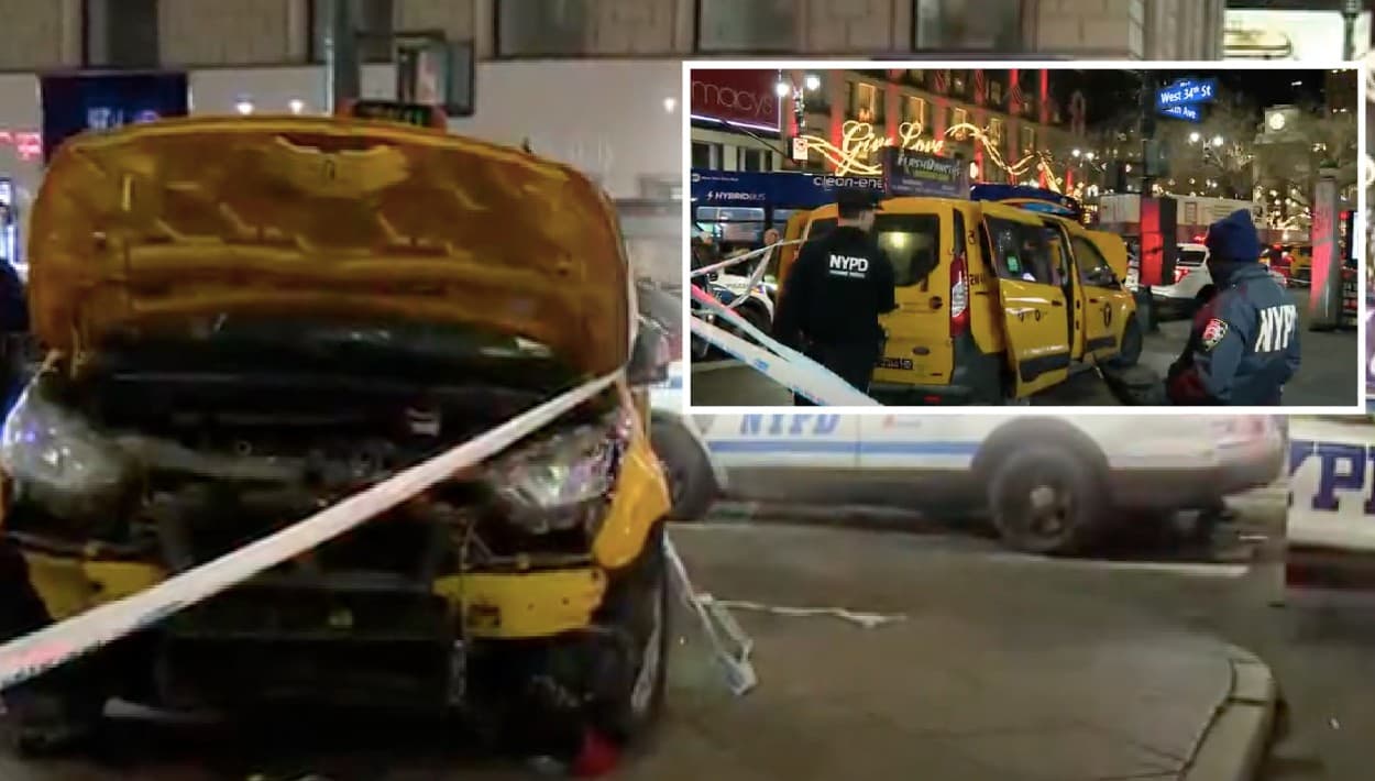 Taxista atropella a 5 mujeres y un niño en la zona de Herald Square, cerca de Macy's