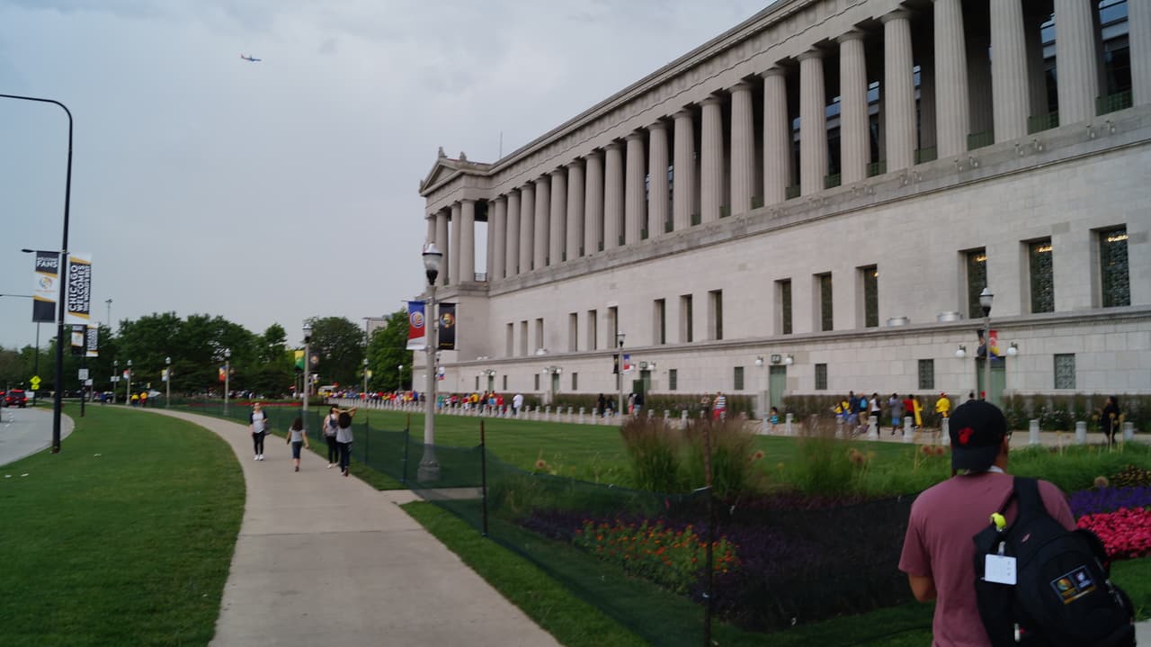 Aficionados colombianos y chilenos se dieron cita en el Soldier Field de Chicago para animar a sus selecciones.