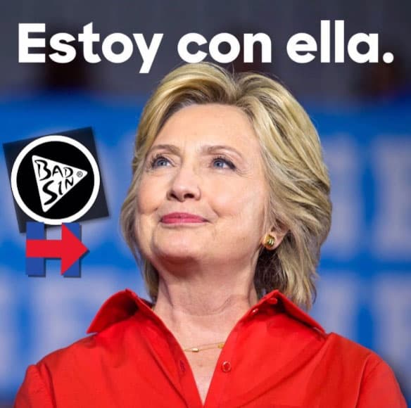 También demostró su apoyo por la candidata Hilary Clinton en las pasadas elecciones, en una foto con muchísimos likes.