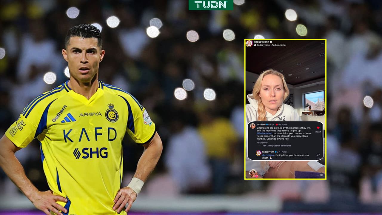 Ronaldo motiva a Lindsey Vonn que casi pierde una pierna en Milano-Cortina