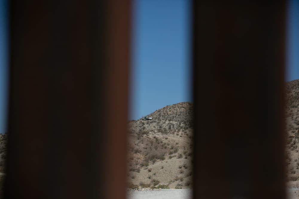 Vista desde Ranchos de Anapra, en Ciudad Juárez, hacia Nuevo México a través del muro fronterizo.