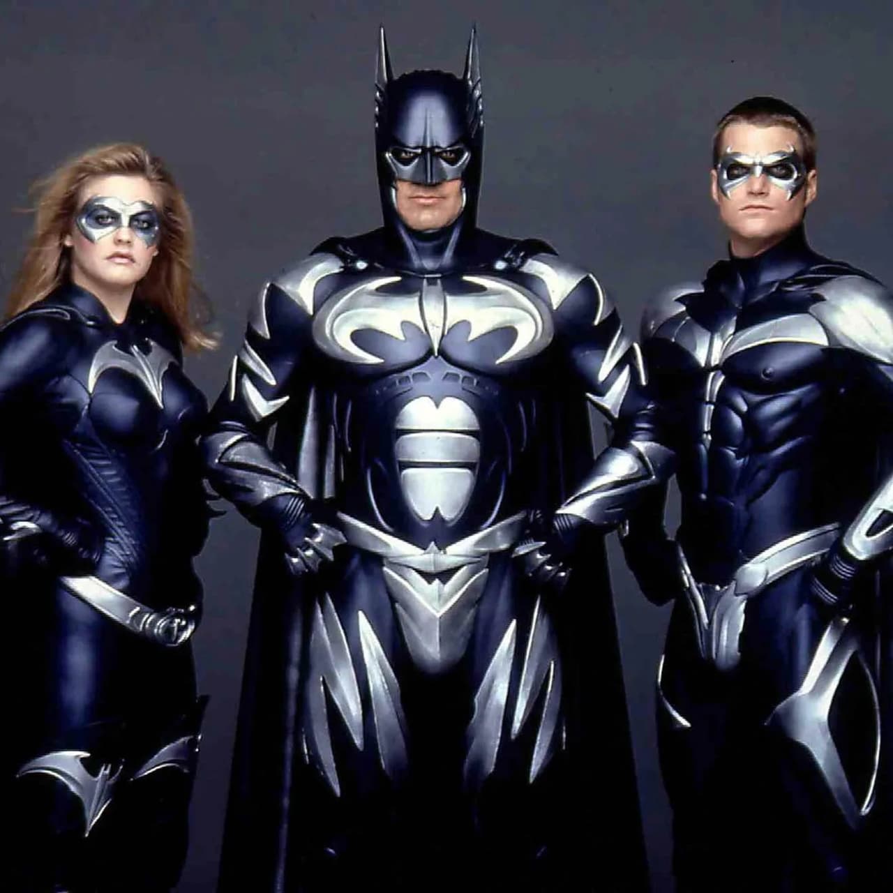 George Clooney, Chris O'Donnell y Alicia Silverstone protagonizaron 'Batman y Robin'