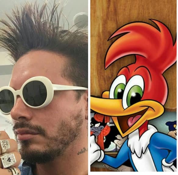 ¿El Pájaro Loco? Nooo,es J Balvin "un tanto" despeinadito.