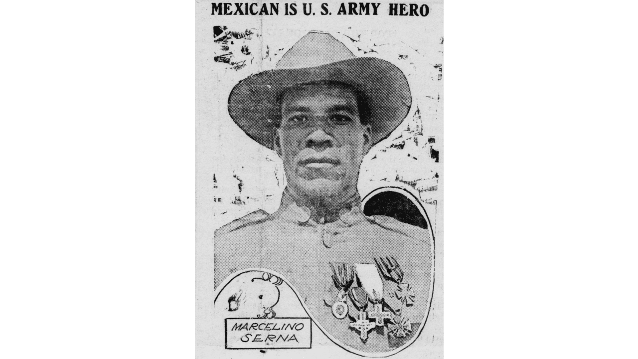 Marcelino Serna, inmigrante mexicano que fue soldado del Ejército de EEUU en la Primera Guerra Mundial.