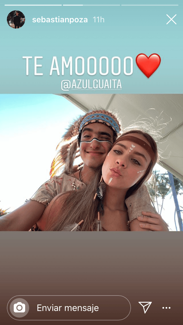 Fue en 2019 durante las grabaciones de 'Soltero con hijas' donde surgió el amor entre Sebastián y Azul, quien también participaba en el melodrama.
<br>