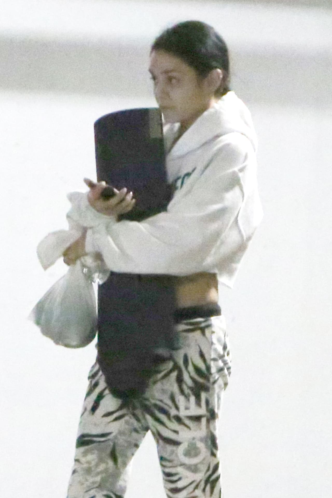 La famosa salió el lunes a hacer yoga.