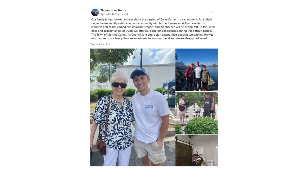 Así se confirmó la muerte de Dylan Carter.