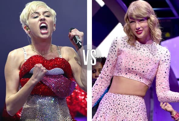 La riña entre estas dos cantantes viene de años atrás, pero lo más reciente ocurrió cuando Miley criticó el videoclip de 'Bad Blood', uno de los éxitos más recientes de Taylor.