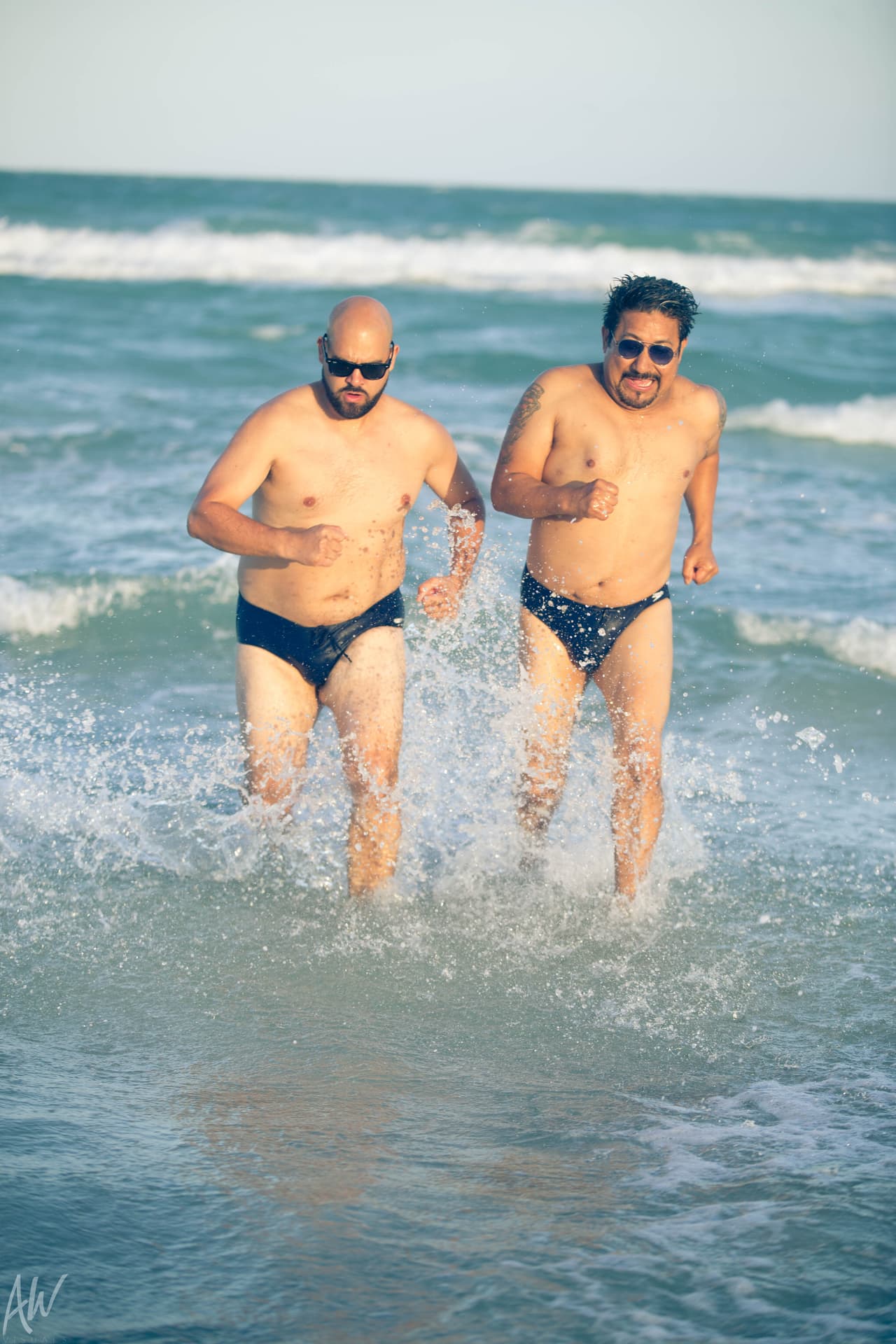 Y hasta recrearon una famosa escena de 
<b>'Baywatch'</b>.