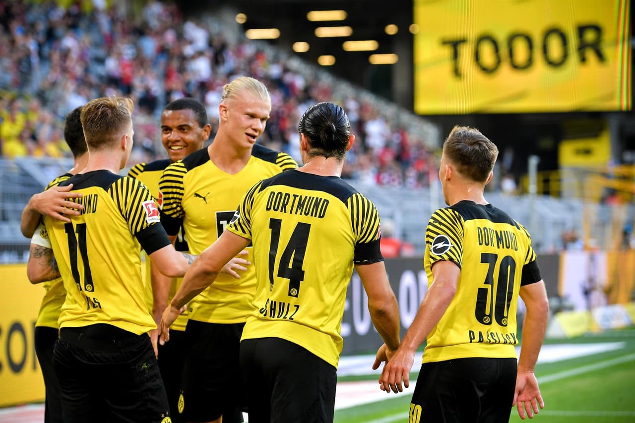De la mano de Haaland, Dortmund golea a Frankfurt en la Bundesliga