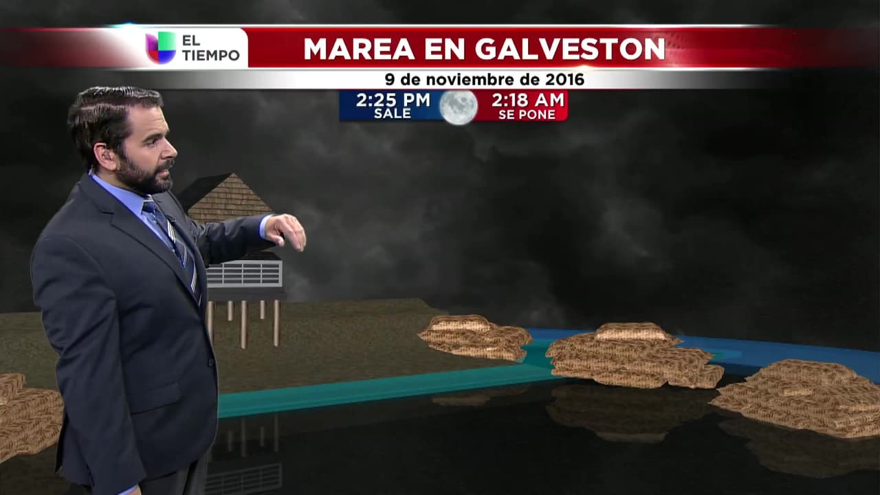 El tiempo: pleamar en Galveston
