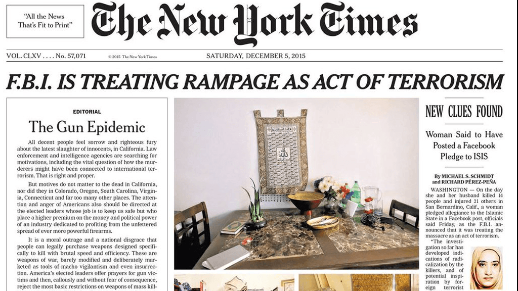 New York Times: "Acaben la epidemia de armas"