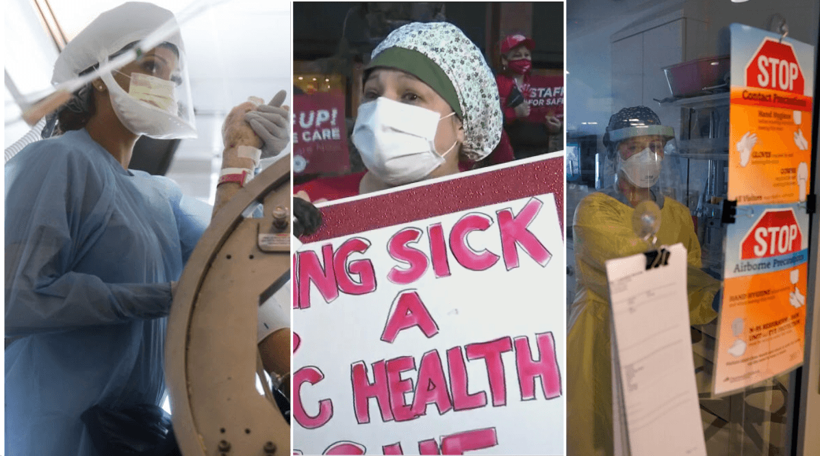 "No somos héroes y nos estamos enfermando": Enfermeras piden a Biden que cumpla sus promesas en plena crisis del coronavirus