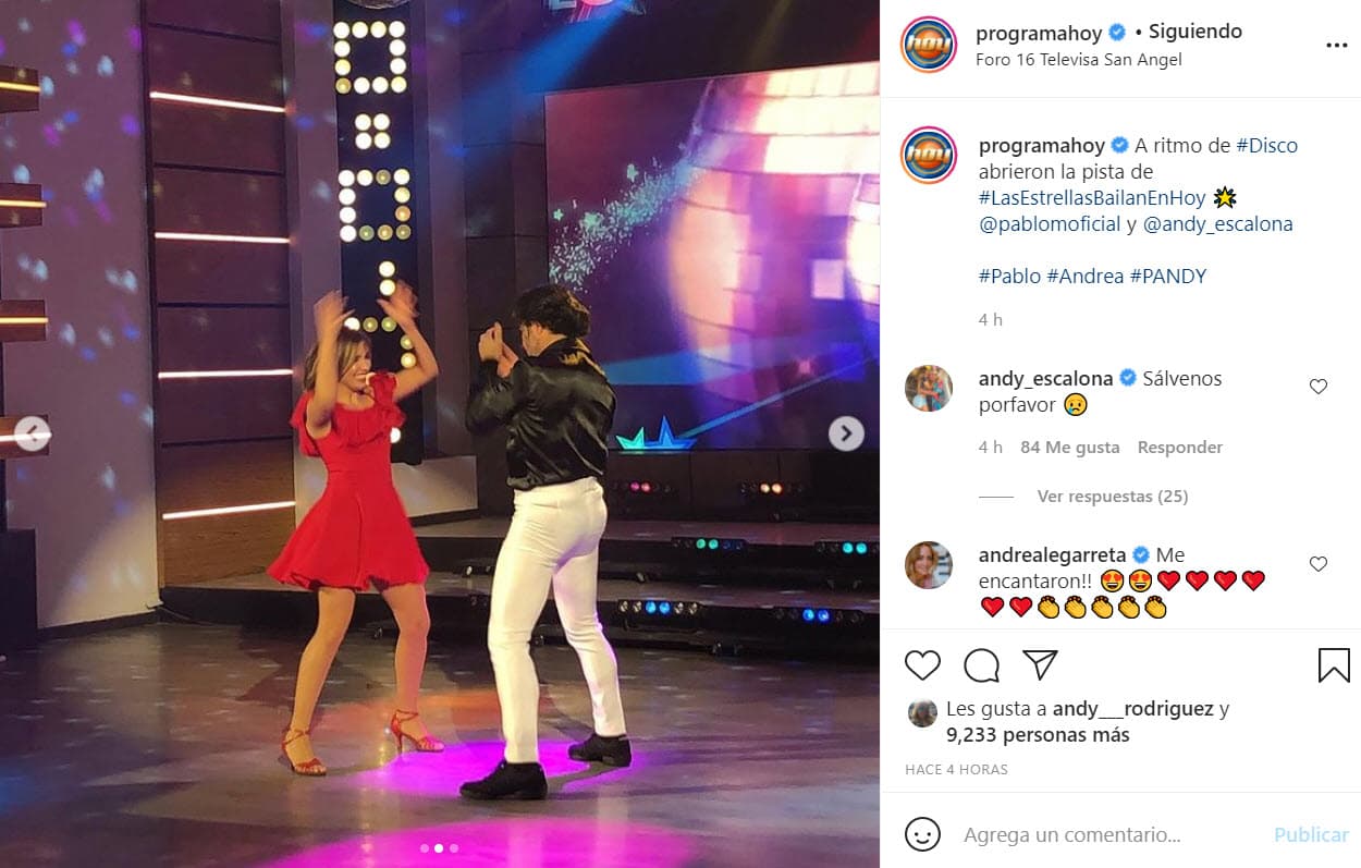 Actualmente, Escalona continúa como parte de las presentadoras titulares del programa Hoy, en donde realizan el relity show 'Las estrellas bailan en Hoy', en el que también Andrea participa como pareja de Pablo Montero.
<br>