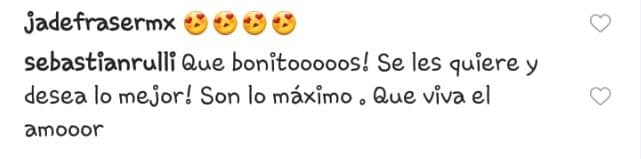 Actores como Jade Fraser o el argentino Sebastián Rulli, con quien Maite protagonizó la telenovela 'Papá a toda madre' en 2017, reaccionaron ante el mensaje compartido por Perroni.