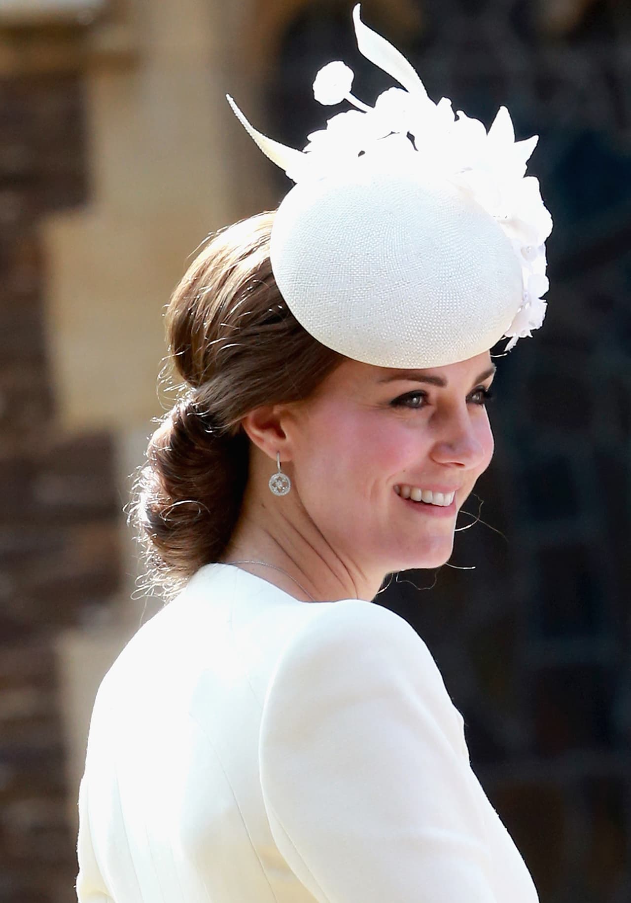 Así lució Kate Middleton en el bautizo de la pequeña Charlotte.