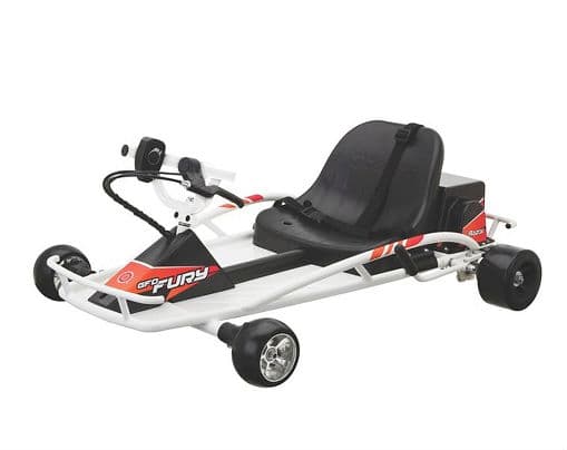 Razor GFD Fury (Razor USA LLC): Razor, la compañía famosa por sus patinetas, ganó este año en la categoría Mejor Juguete para Exteriores con un karting con grandes ruedas traseras que puede andar a una velocidad de hasta 12 millas por hora.res juguetes del año