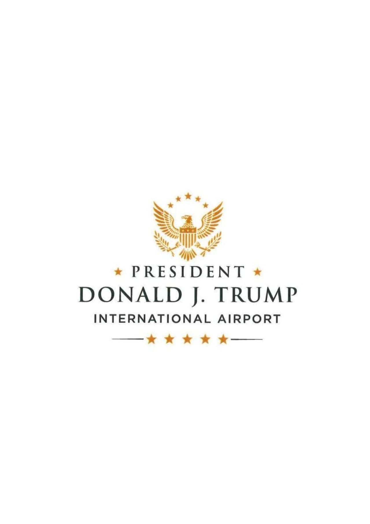El nuevo logo dorado refuerza la marca personal del presidente en una obra financiada con impuestos.