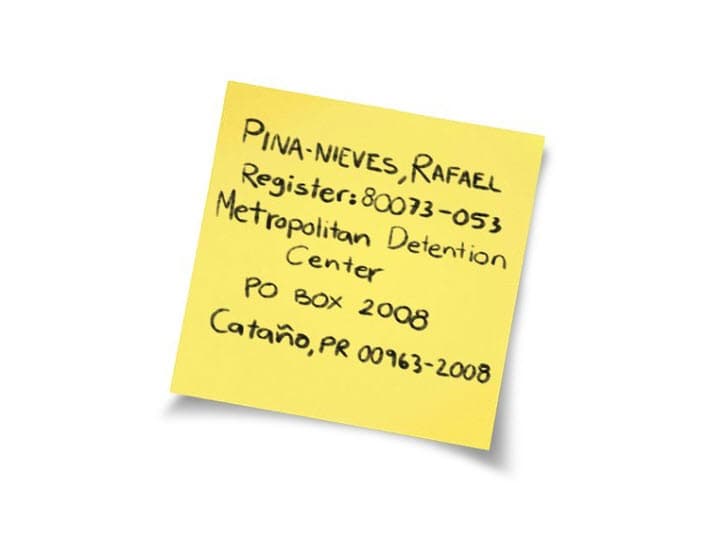 Compartió la dirección de la cárcel en la que está recluido y advirtió que pronto sería trasladado a otra. 
<br>