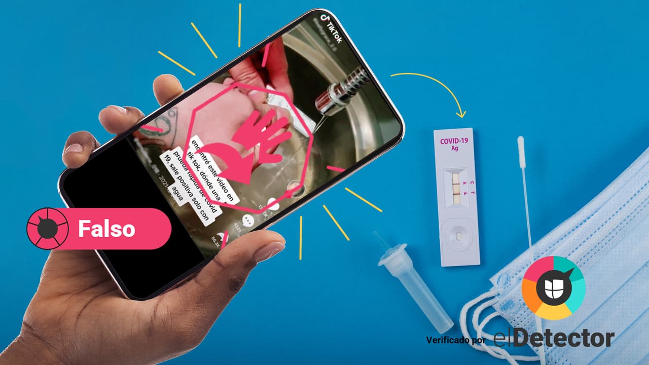 Es falso que el agua dé positivo al coronavirus en tests de antígenos, como dicen videos de TikTok