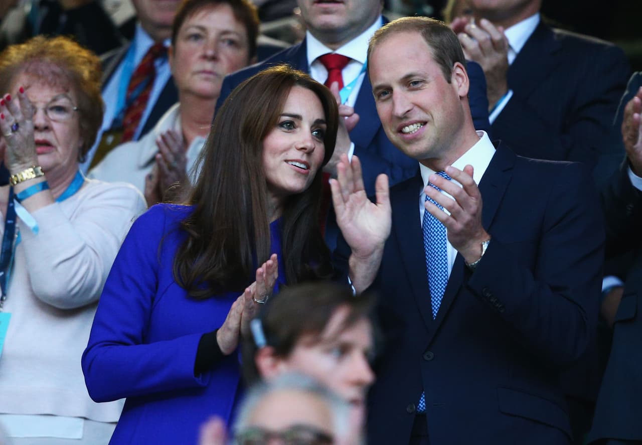 William y Kate durante la ceremonia de inauguración.