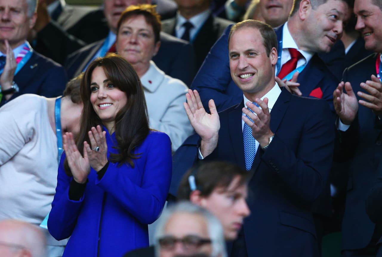 William y Kate durante la ceremonia de inauguración.