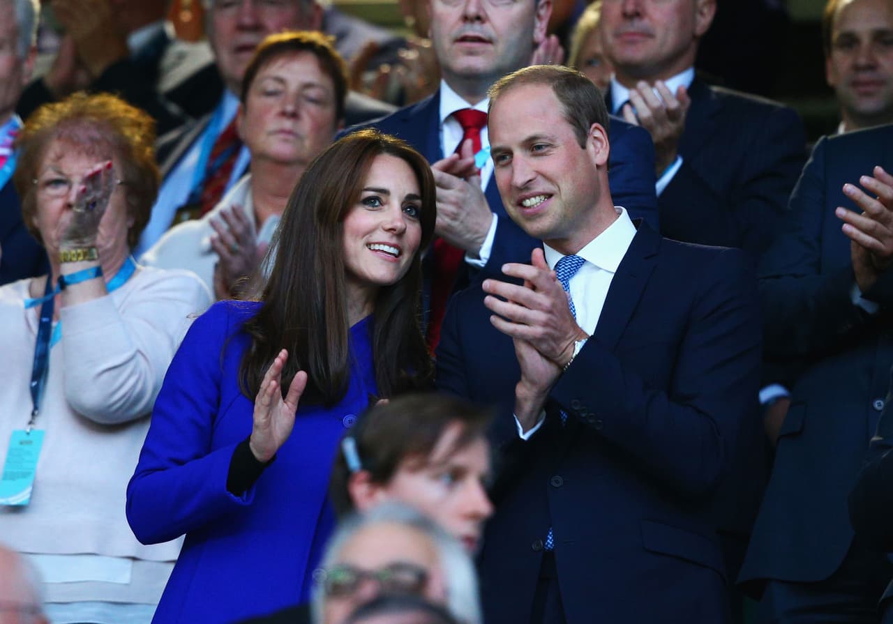 William y Kate durante la ceremonia de inauguración.