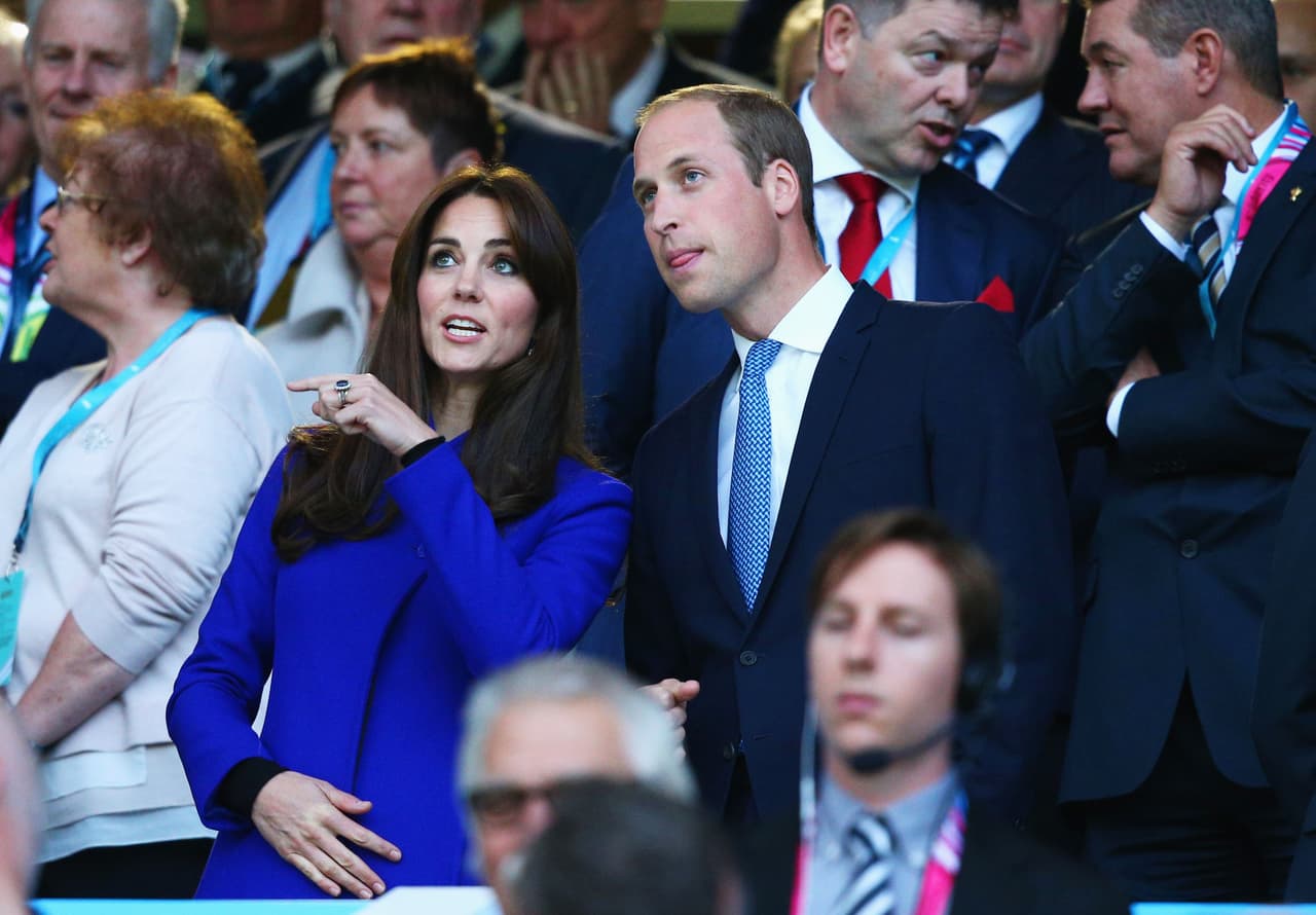 William y Kate durante la ceremonia de inauguración.