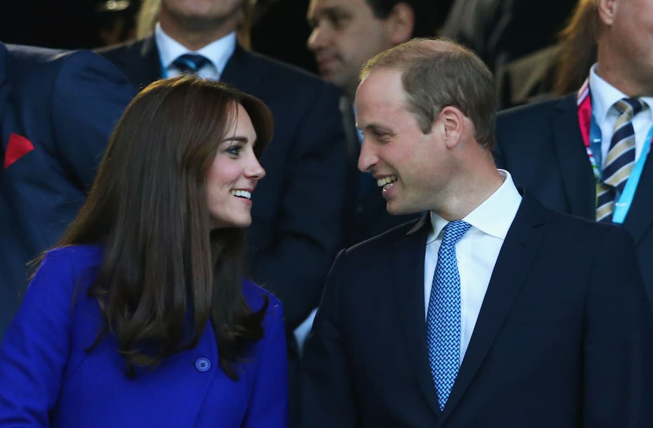 William y Kate durante la ceremonia de inauguración.