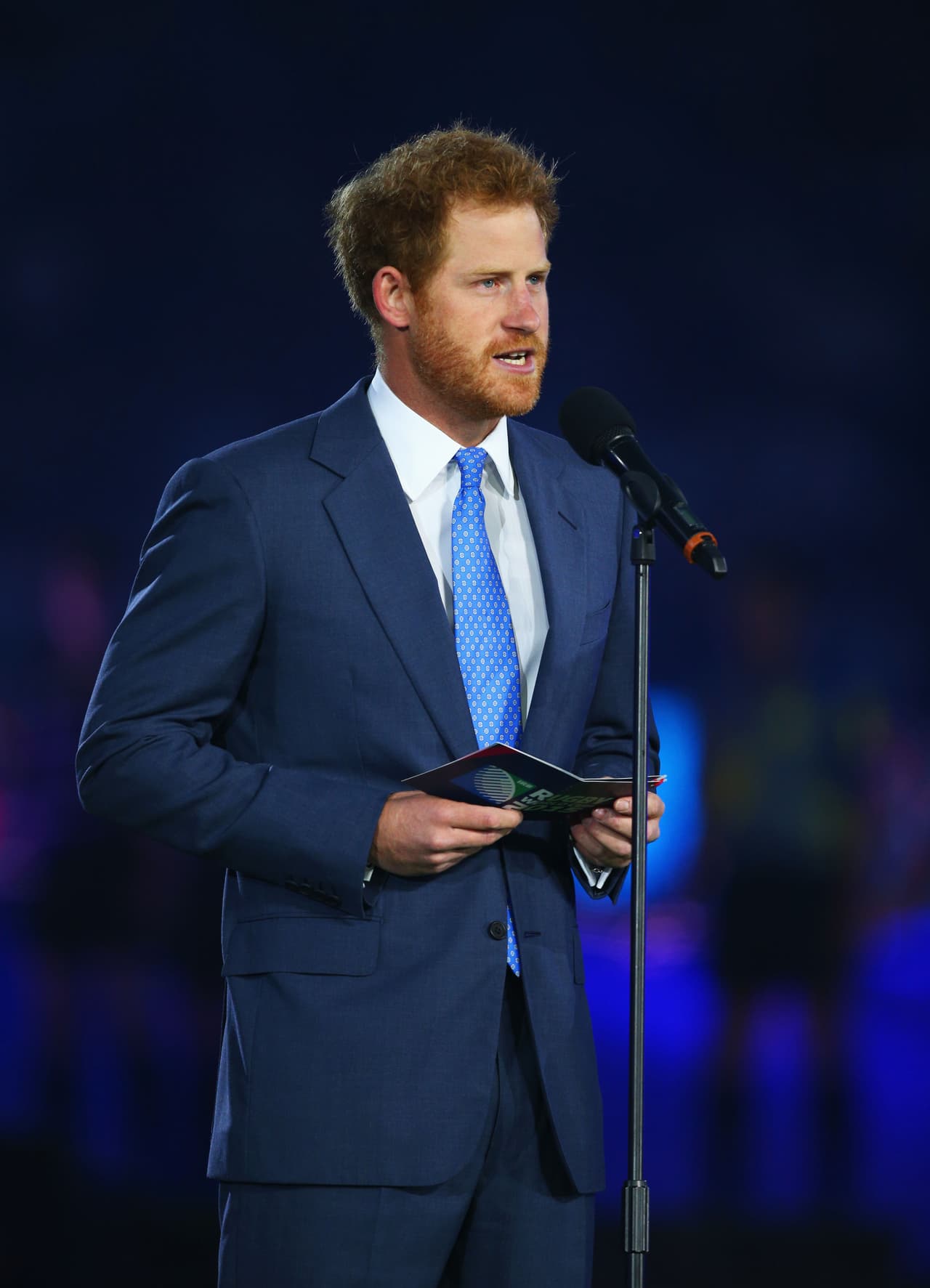 Harry habló durante la ceremonia.