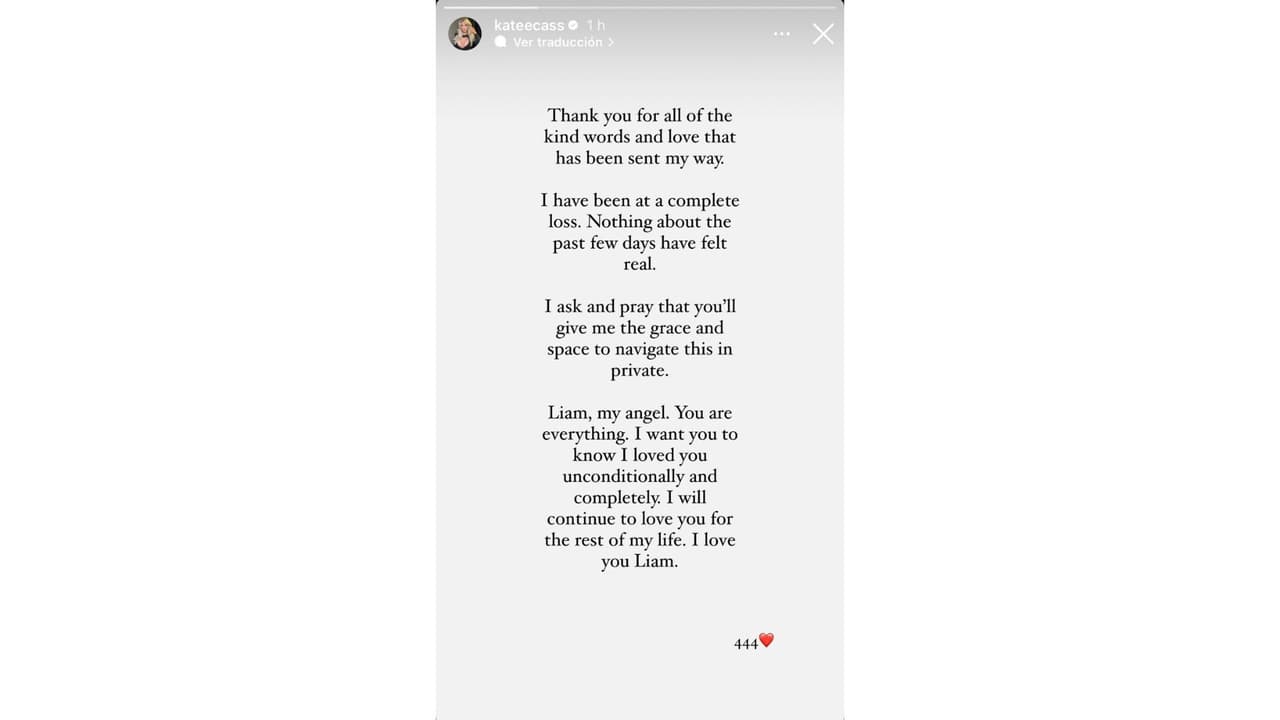 Kate Cassidy había viajado con Liam Payne a Buenos Aires.