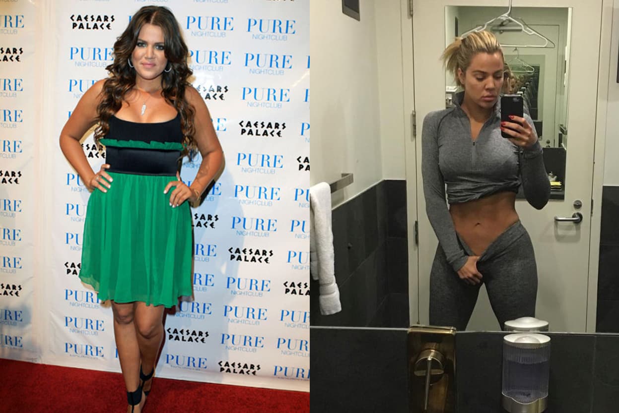 Khloe Kardashian tenía sobrepeso, aunque es fan de las cirugías, hizo dieta y ejercicio y ya se ven los resultados.
<br>