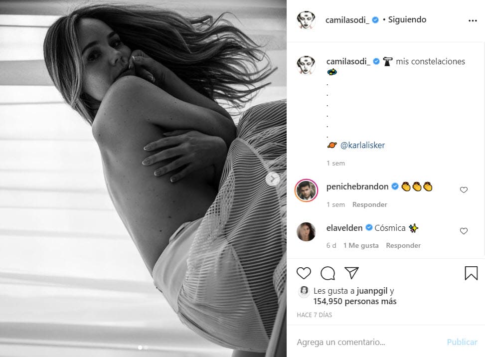 "Ahí está todo en mis redes […] Para que las gocen, para ustedes", contestó a la cámara de El Gordo y La Flaca.
<br>