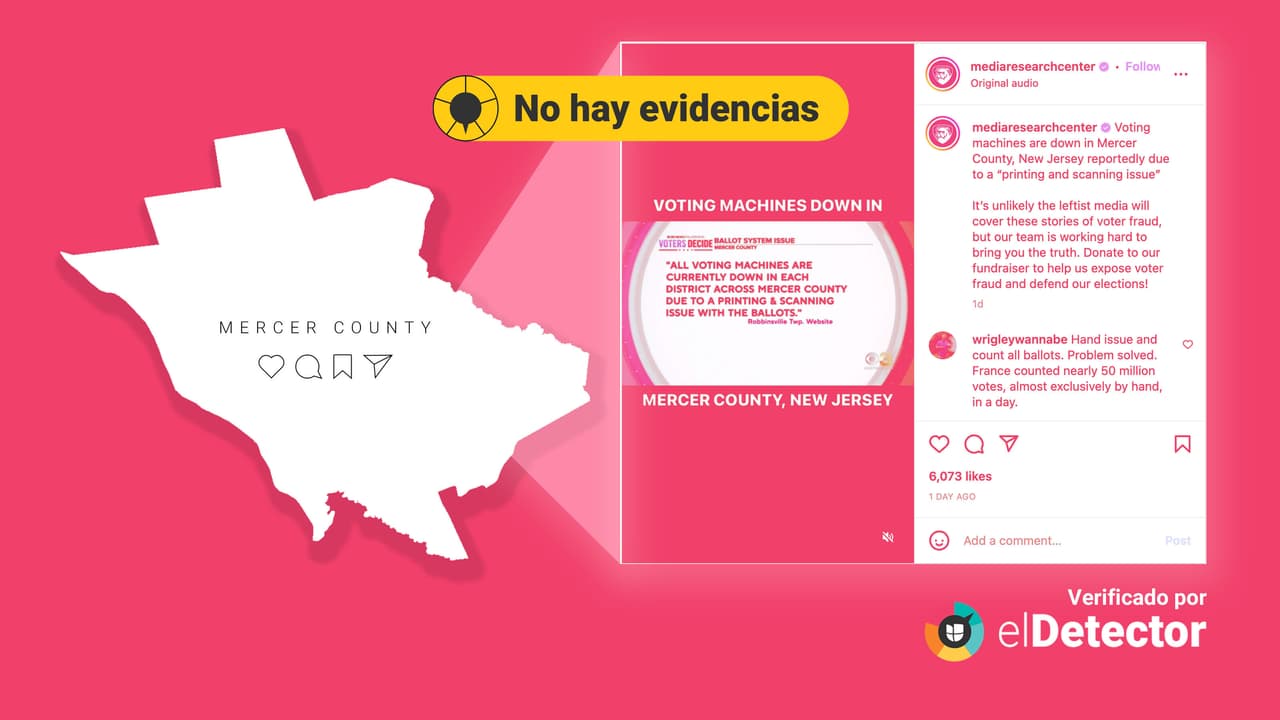 No hay evidencias de que el fallo en unas máquinas de votación en Nueva Jersey esté relacionado con un fraude electoral