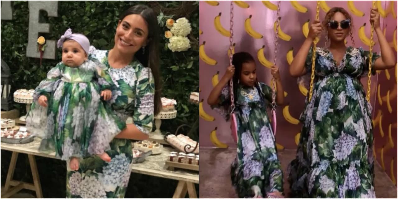 Ana Brenda copia atuendo de Beyoncé para bautizar a su 'sobrina'