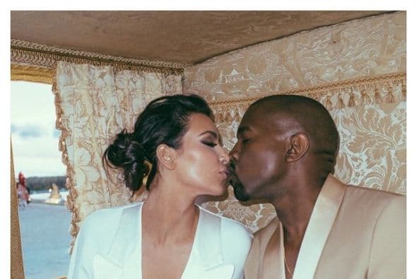 Las fotos más románticas de Kim y Kanye en la red.