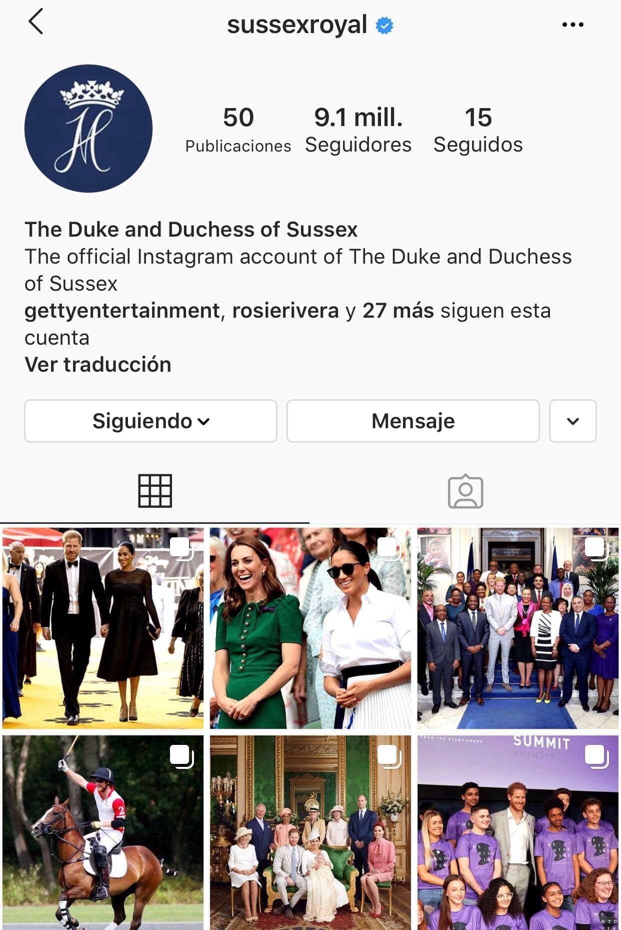 En el listado se menciona que los duques de Sussex lanzaron en abril de este 2019 su propia cuenta de
<b><a href="https://www.instagram.com/sussexroyal/" target="_blank">Instagram</a></b> y el impacto que
<b><a href="https://www.univision.com/famosos/meghan-markle-y-el-principe-harry-estrenan-cuenta-de-instagram-y-en-5-horas-logran-su-primer-millon-de-seguidores-fotos" target="_blank">logró al sumar un millón de seguidores en 5 horas</a></b> después de haber sido publicada.