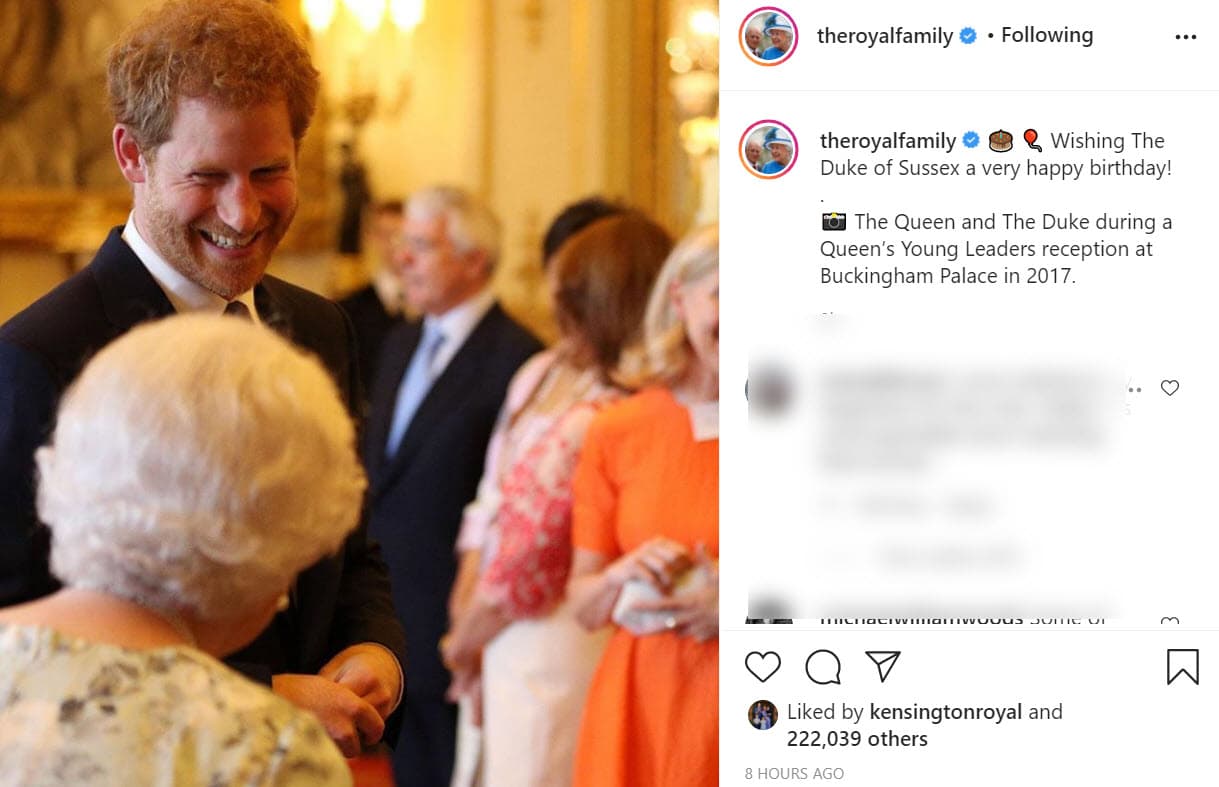 A través de Instagram, lo felicitaron la reina Isabel, el príncipe Carlos y el príncipe William y Kate Middleton.
<br>